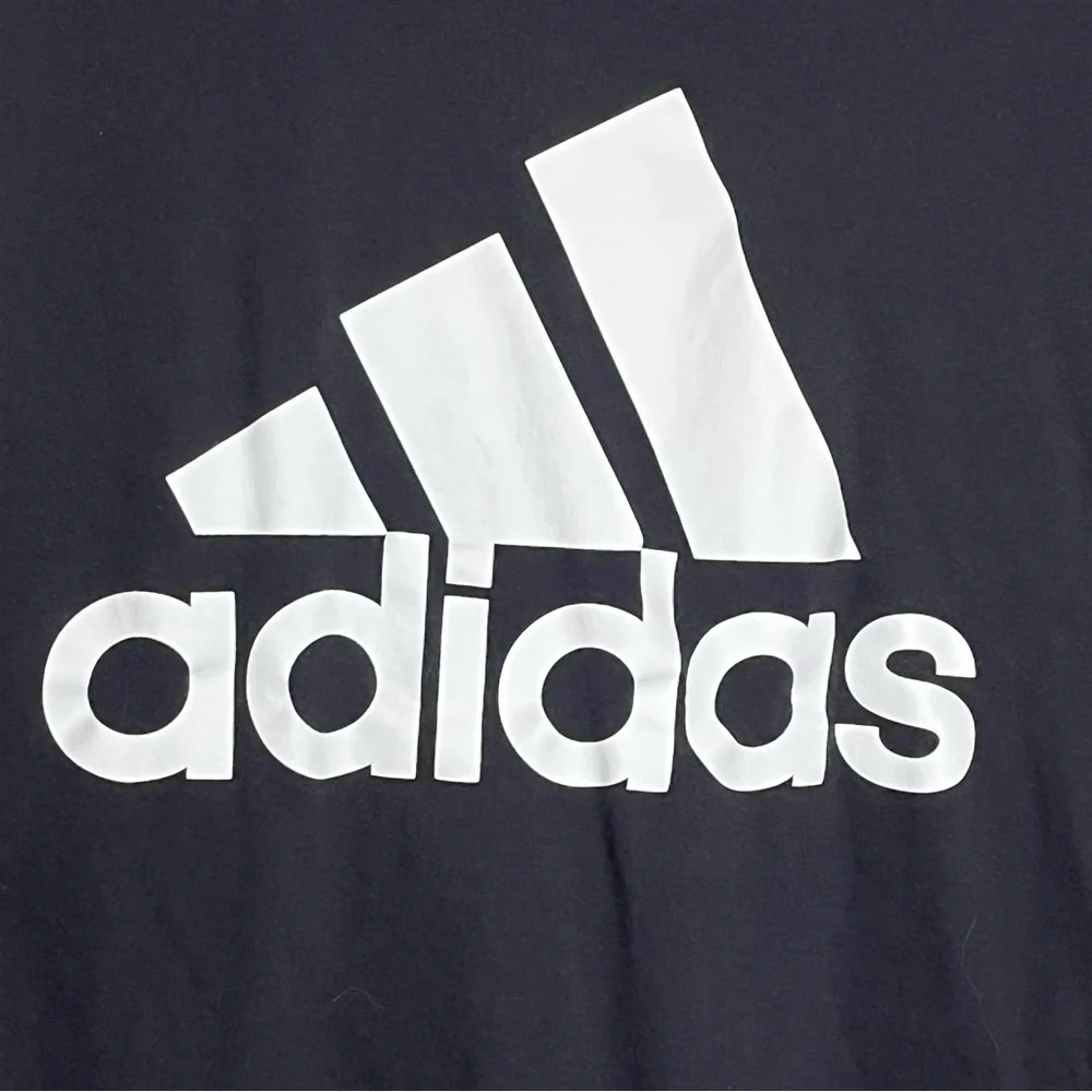 Adidas Black and White Logo T-Shirt Men's Medium